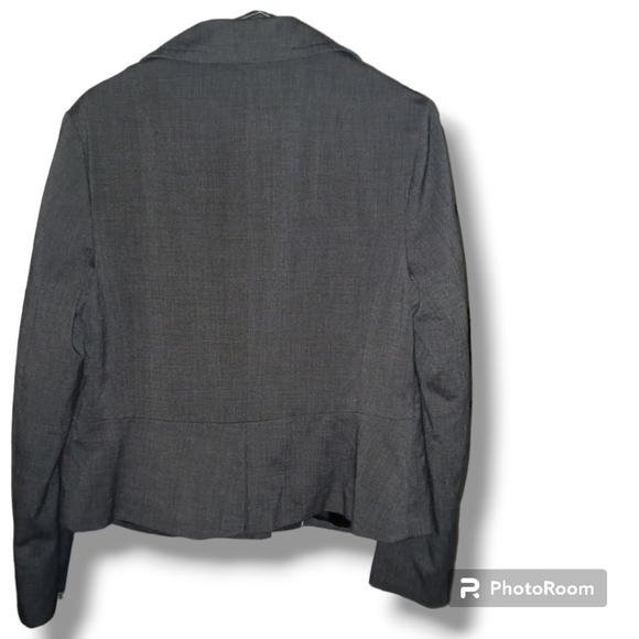 🤑 EUC GEORGE Gray 2 Button Blazer Size 14 - Picture 2 of 3